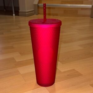 Starbucks Barbie hot pink soft touch studded tumbler venti size